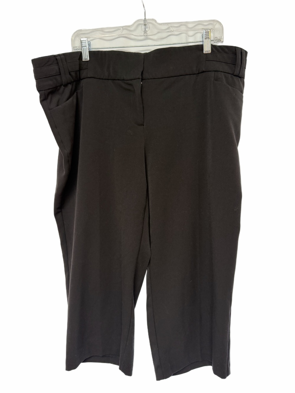 Maurices 18 Black Pull On Capri Pants Career Casual Stretch Office Cropped
